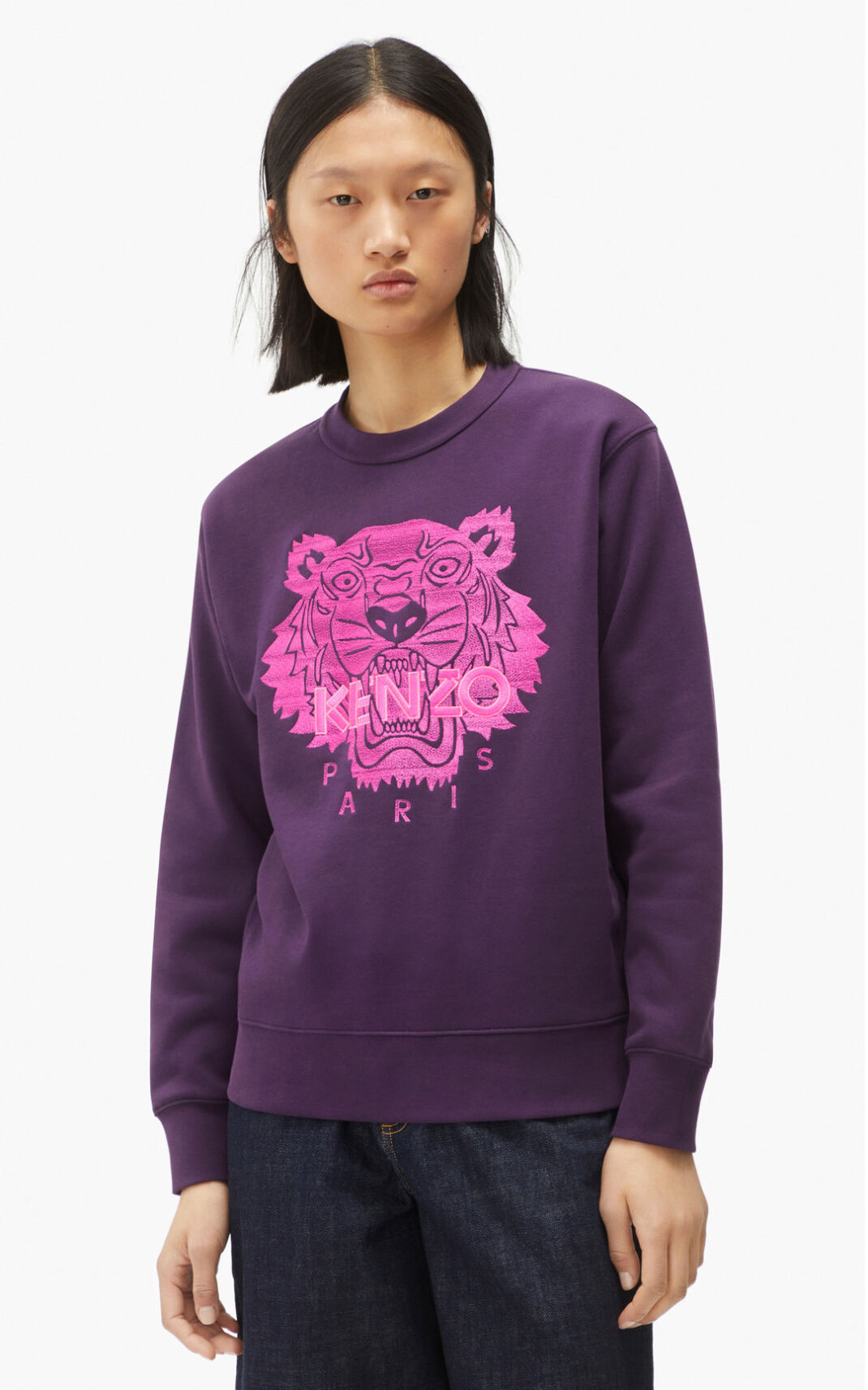 Sudadera Kenzo Tiger Mujer Moradas NXM450261